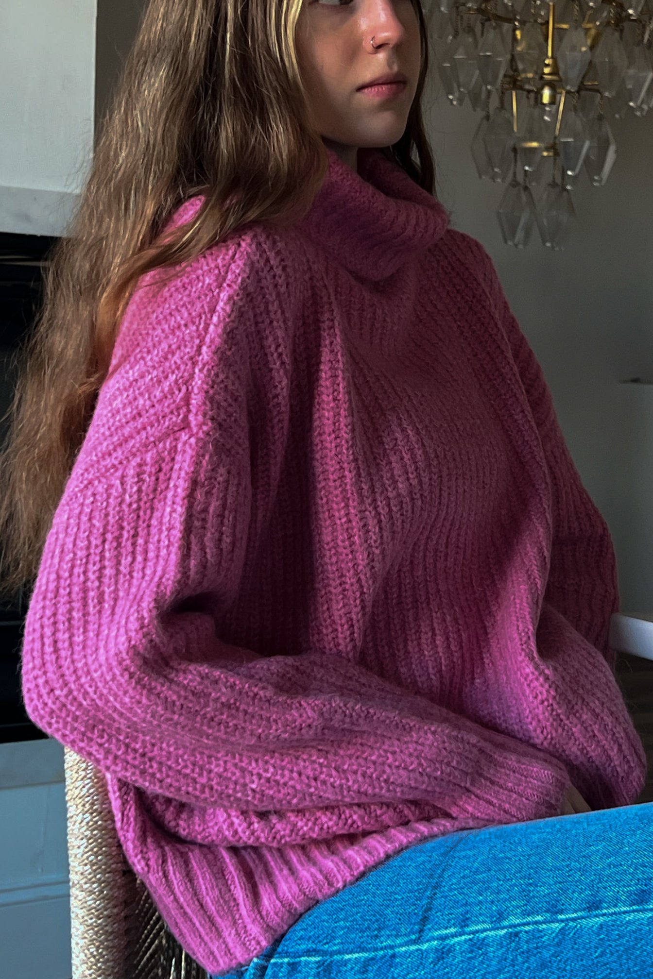 Wild Roses Turtleneck