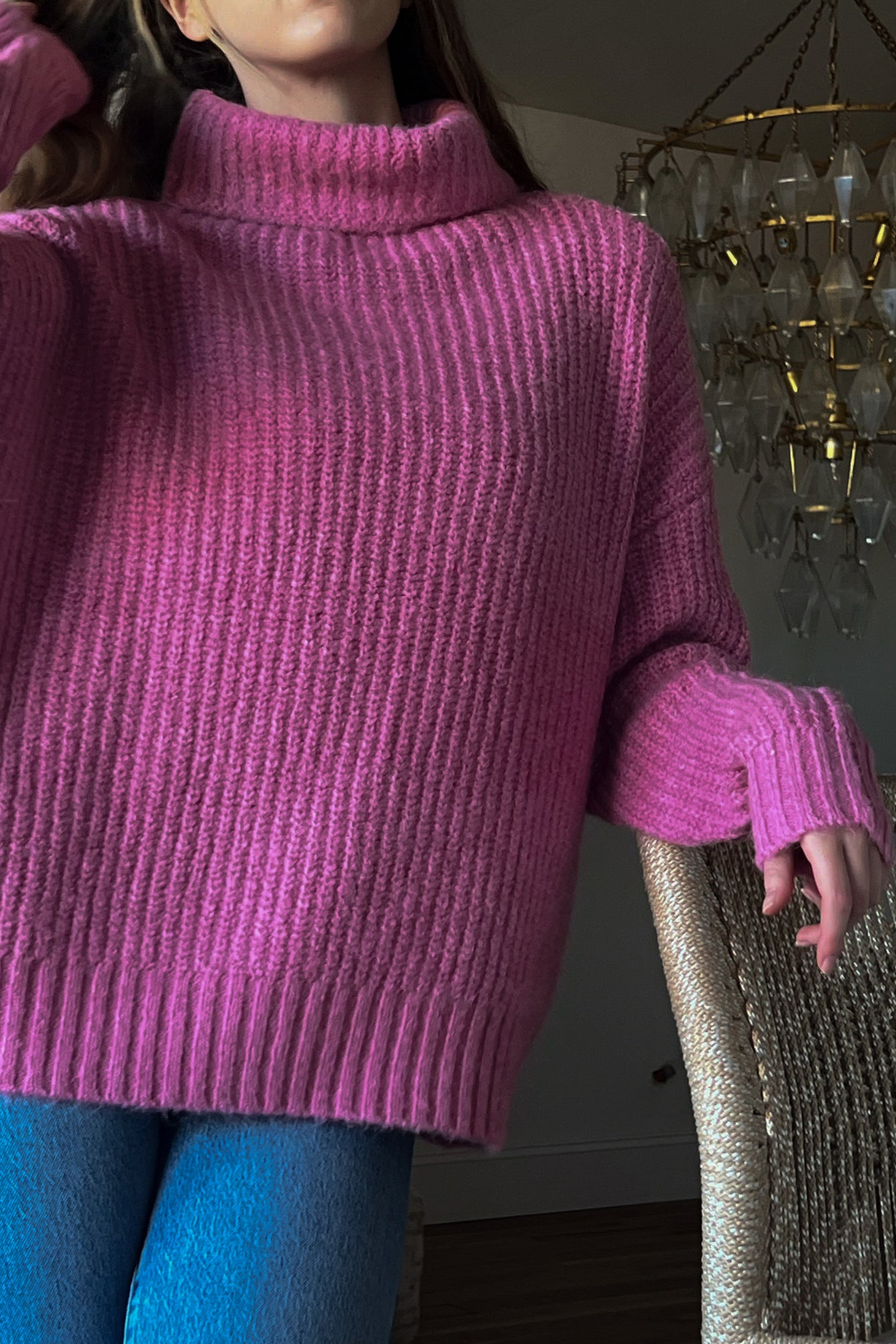 Wild Roses Turtleneck