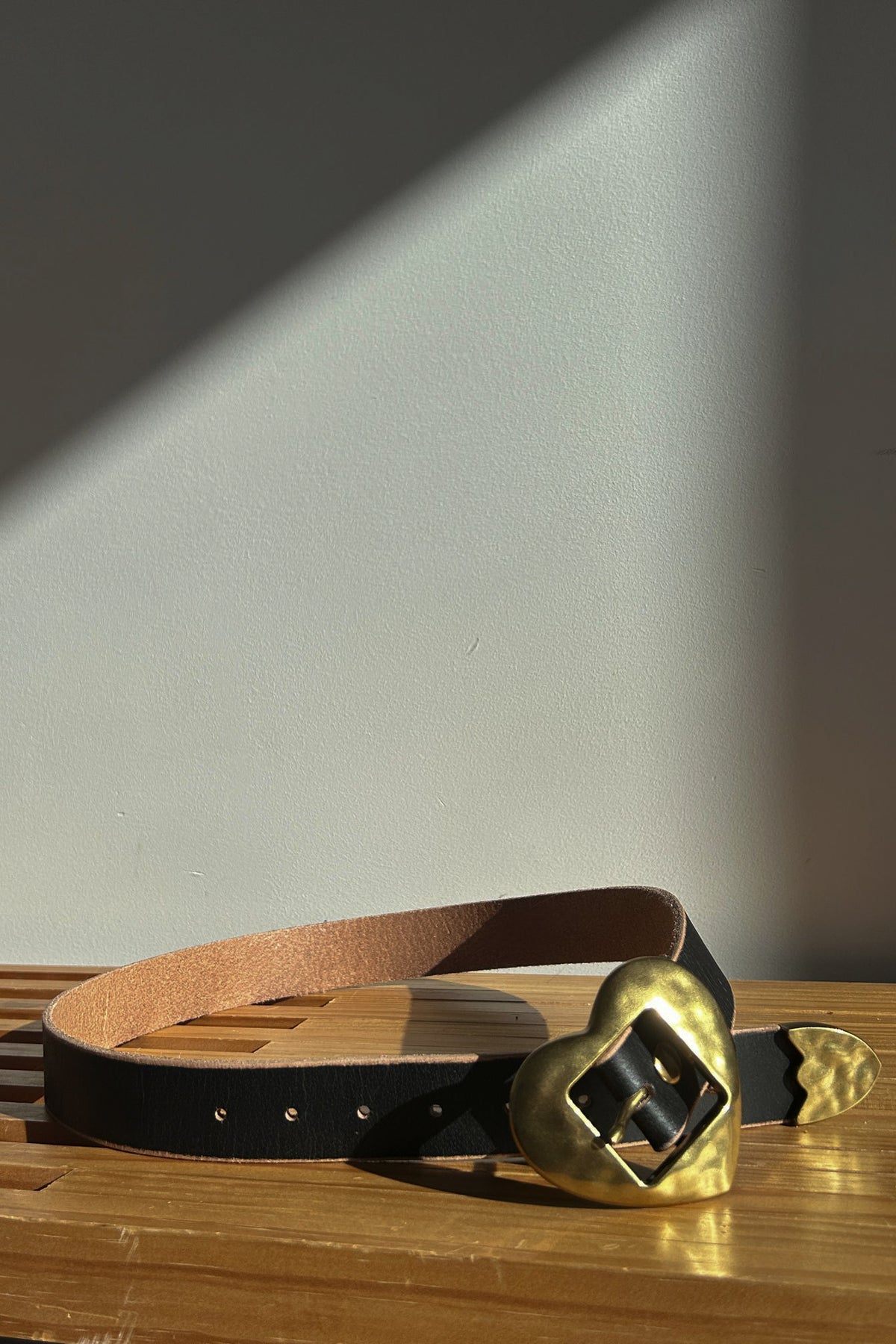 Vintage Heart Belt Hollow Heart Belt Vintage Buckle Waist Belt Retro Leather  main image 2