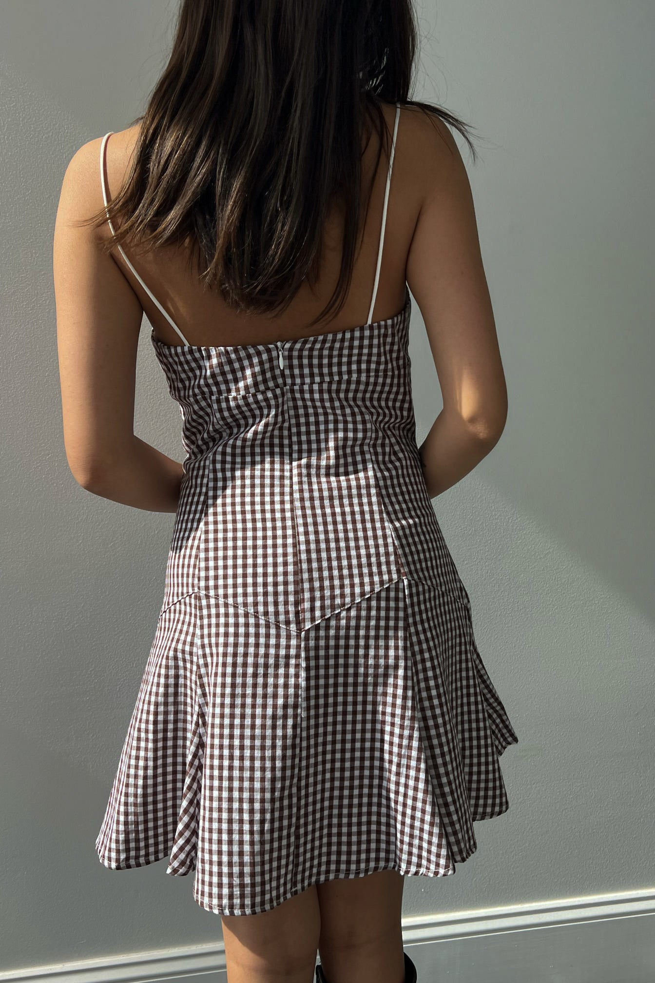 Golden Gingham Dress