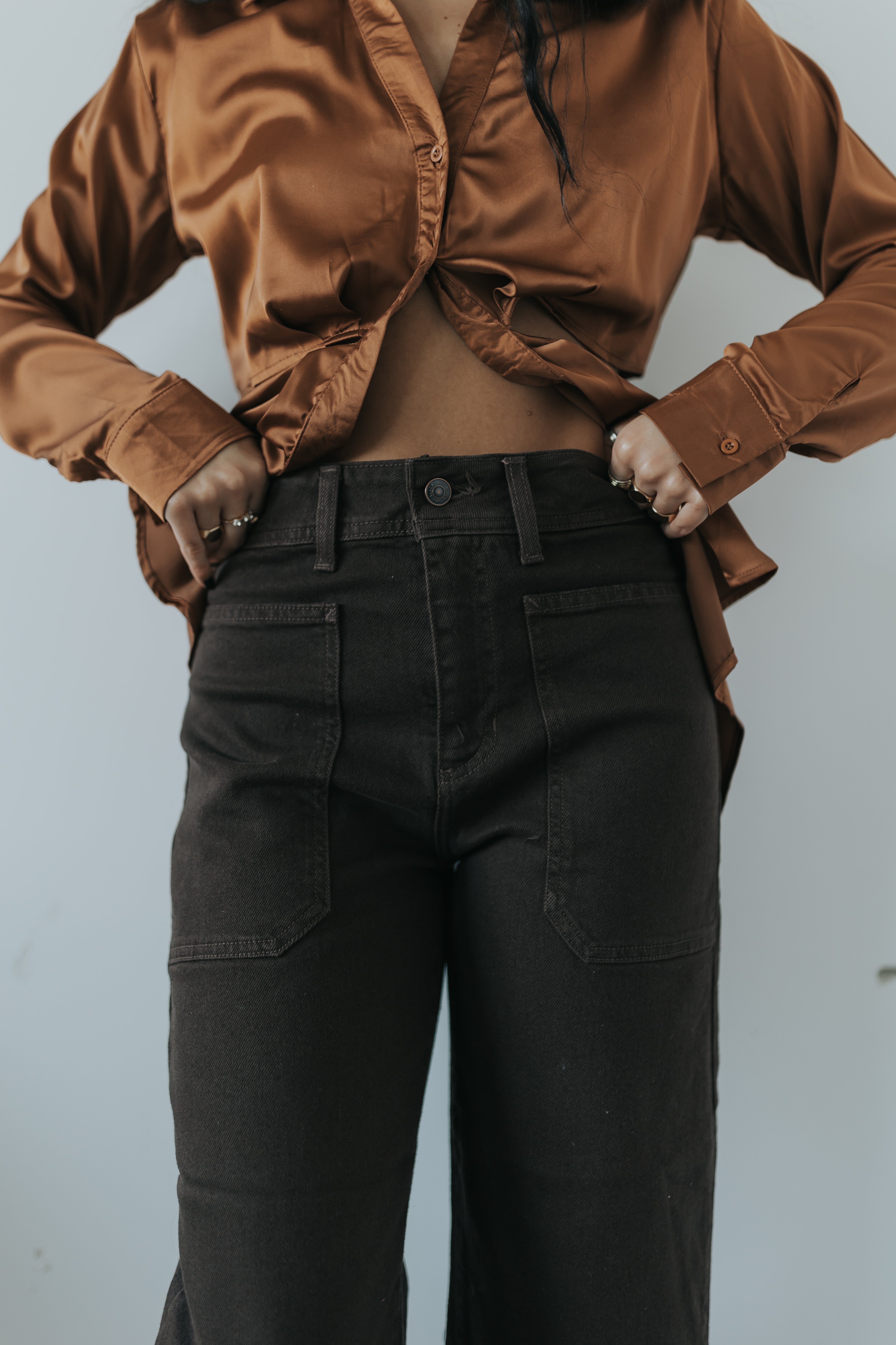 Just Black Denim Utility Pants