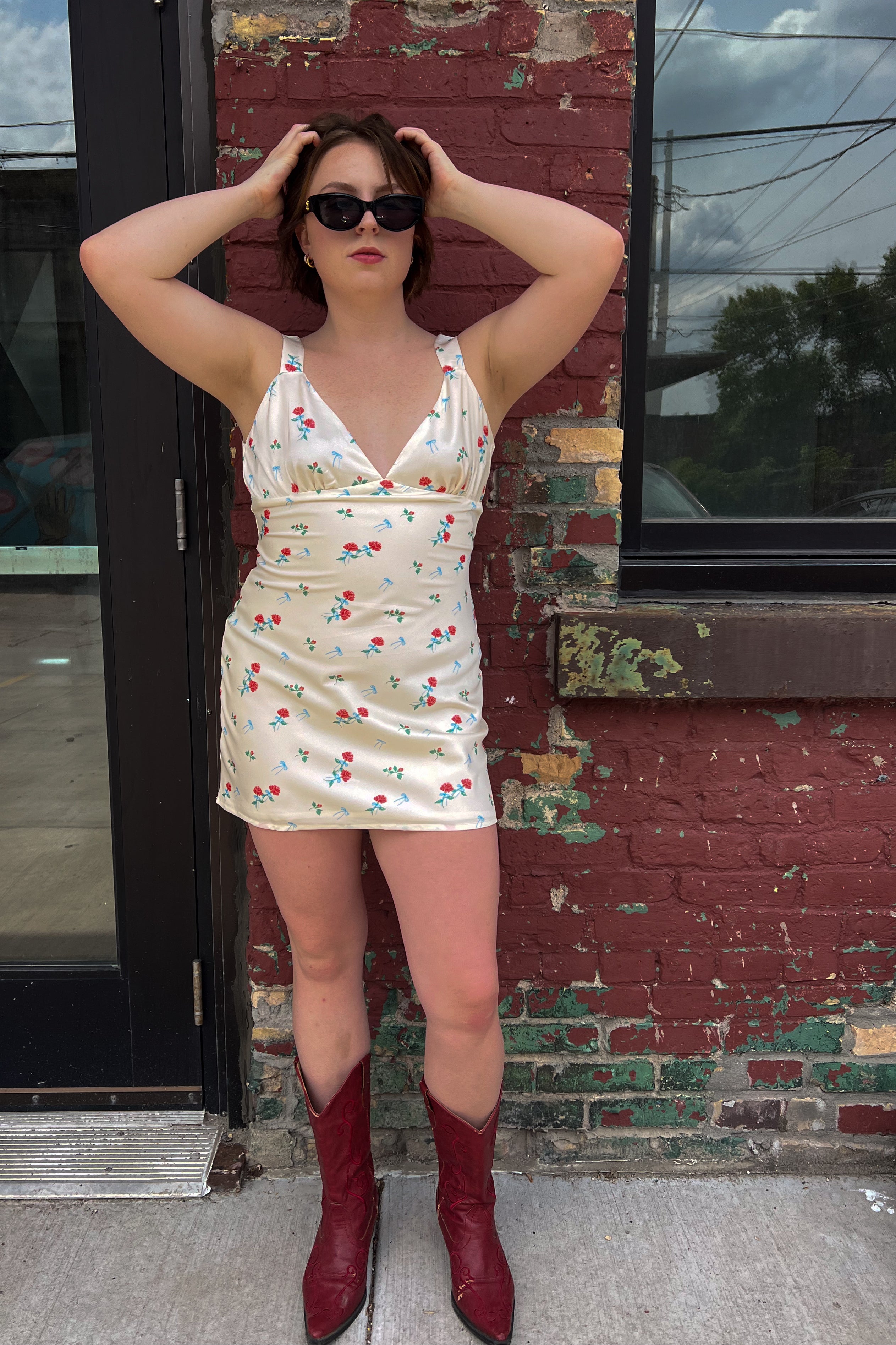 Red Roses Mini Dress