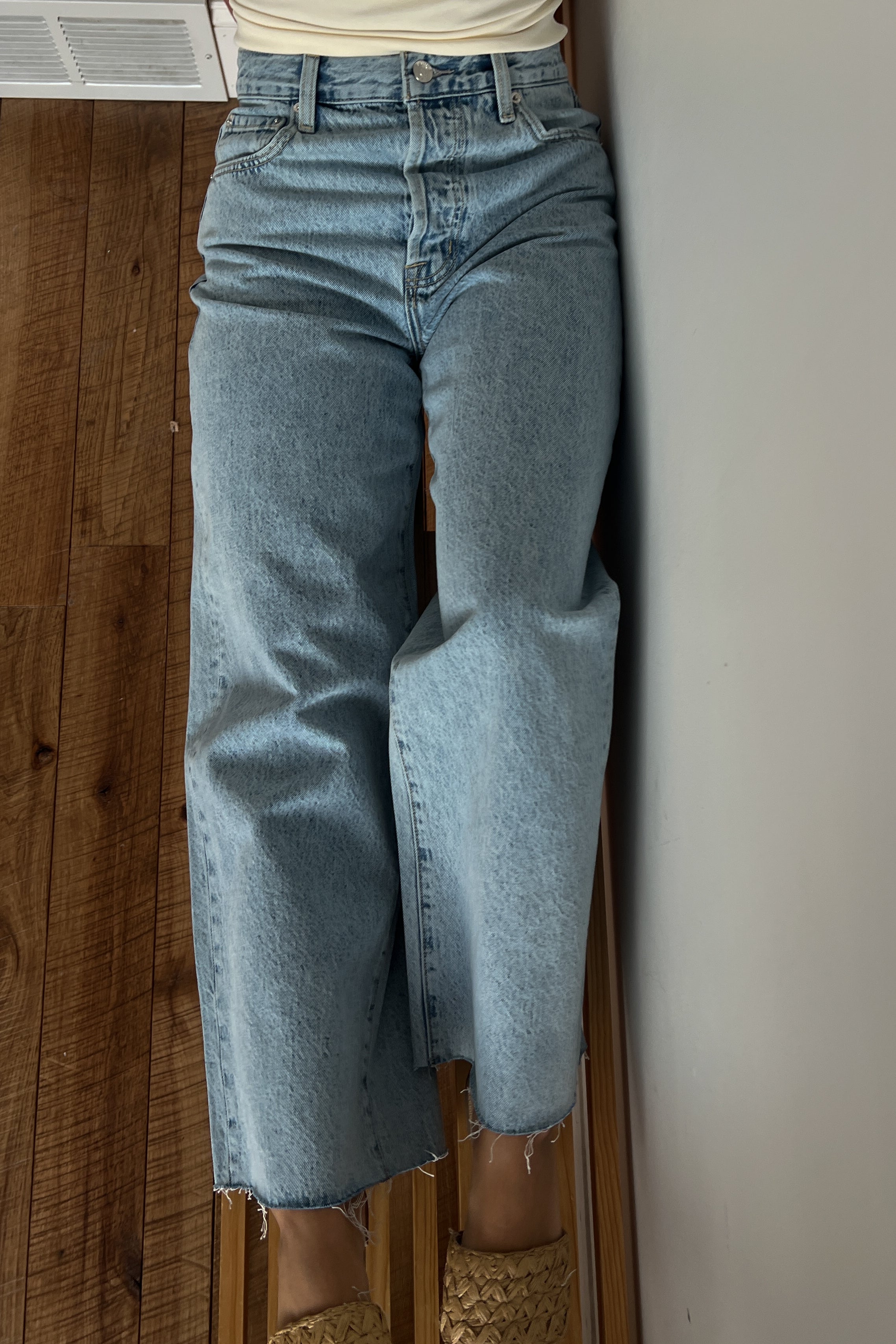 Tate Bowed Wide Leg Jean