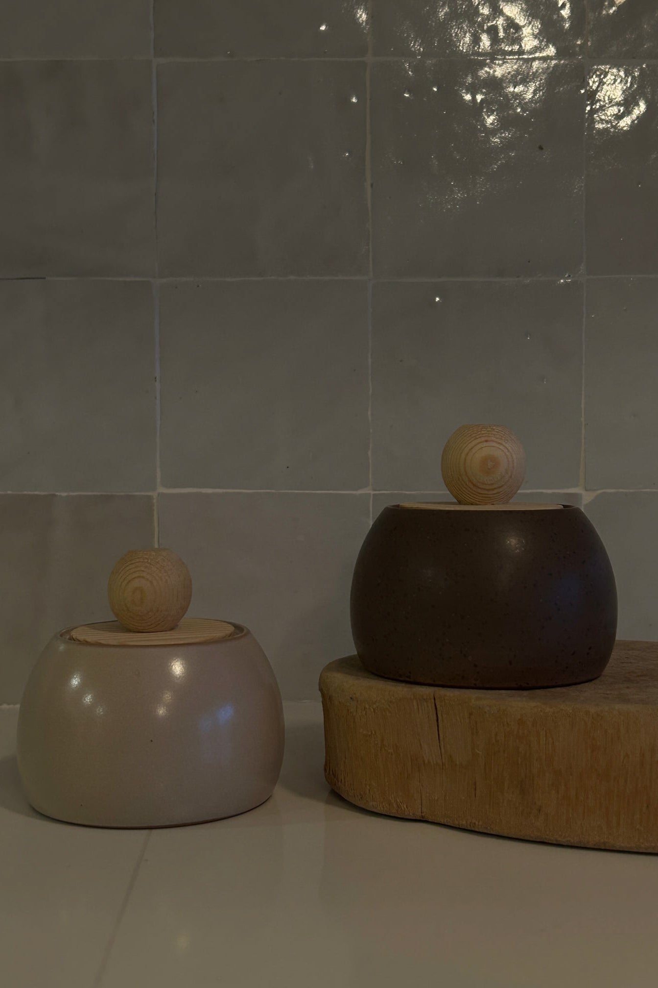Neutral Stoneware Canister