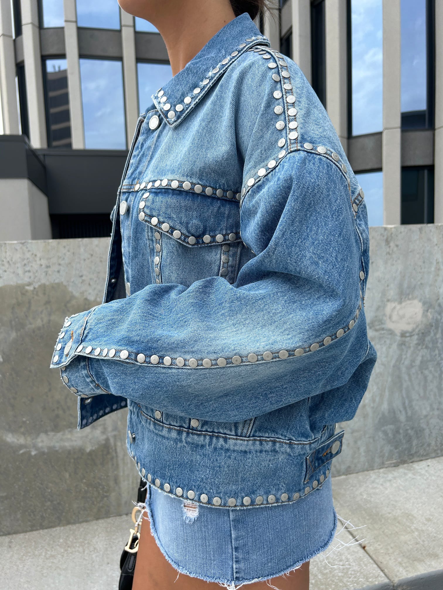 Rizzo Sudded Denim Jacket