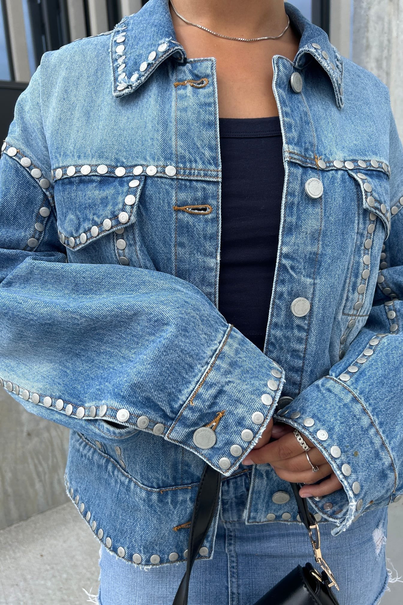 Rizzo Sudded Denim Jacket