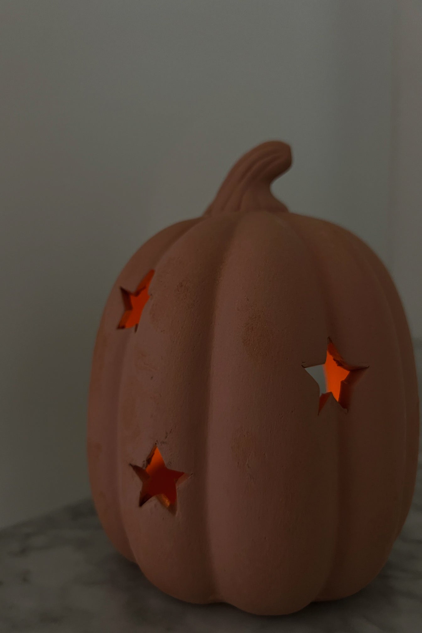 Terracotta Pumpkin With Stars