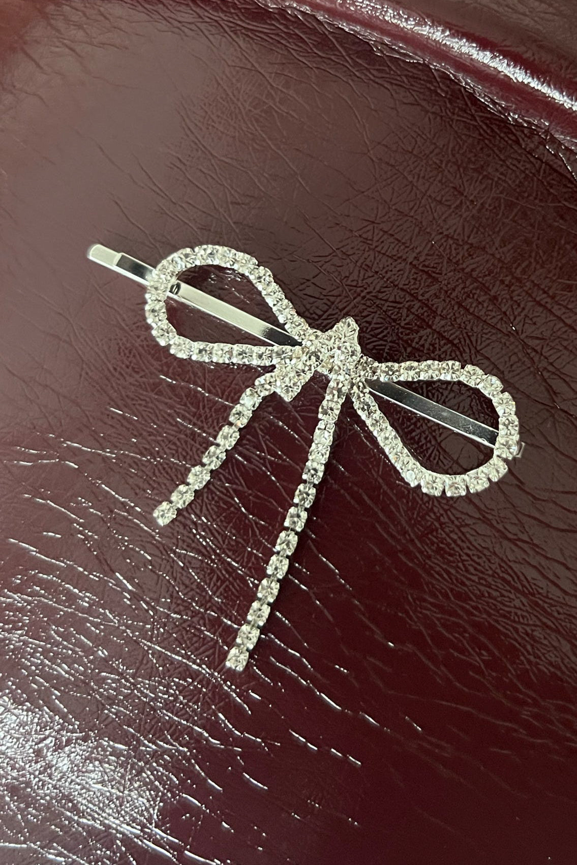 Bow Rhinestone Hair Clip