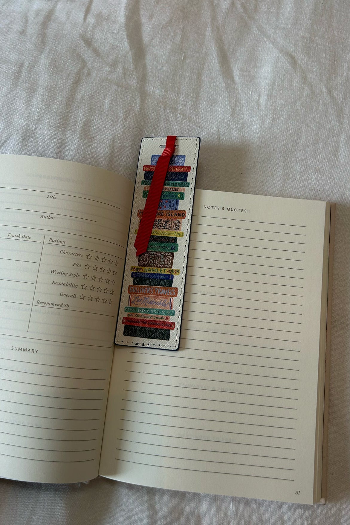 Book Club Embroidered Book Journal