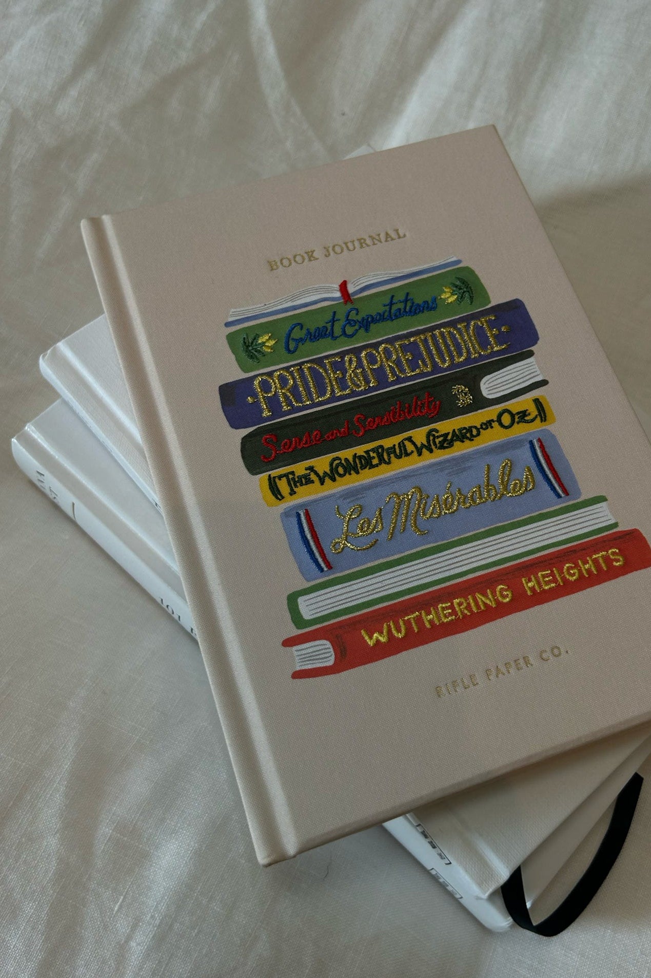 Book Club Embroidered Book Journal