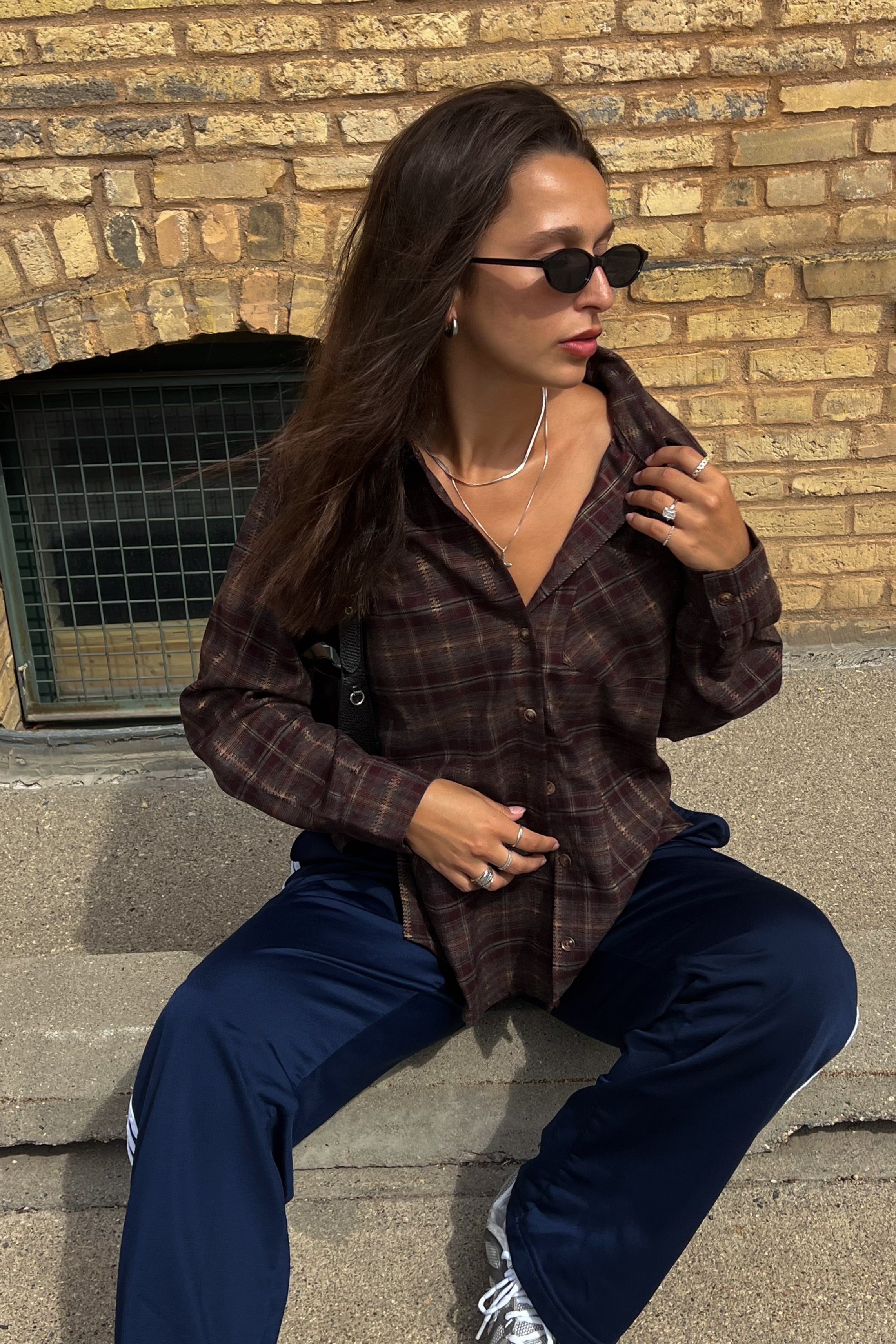 Brady Plaid Top