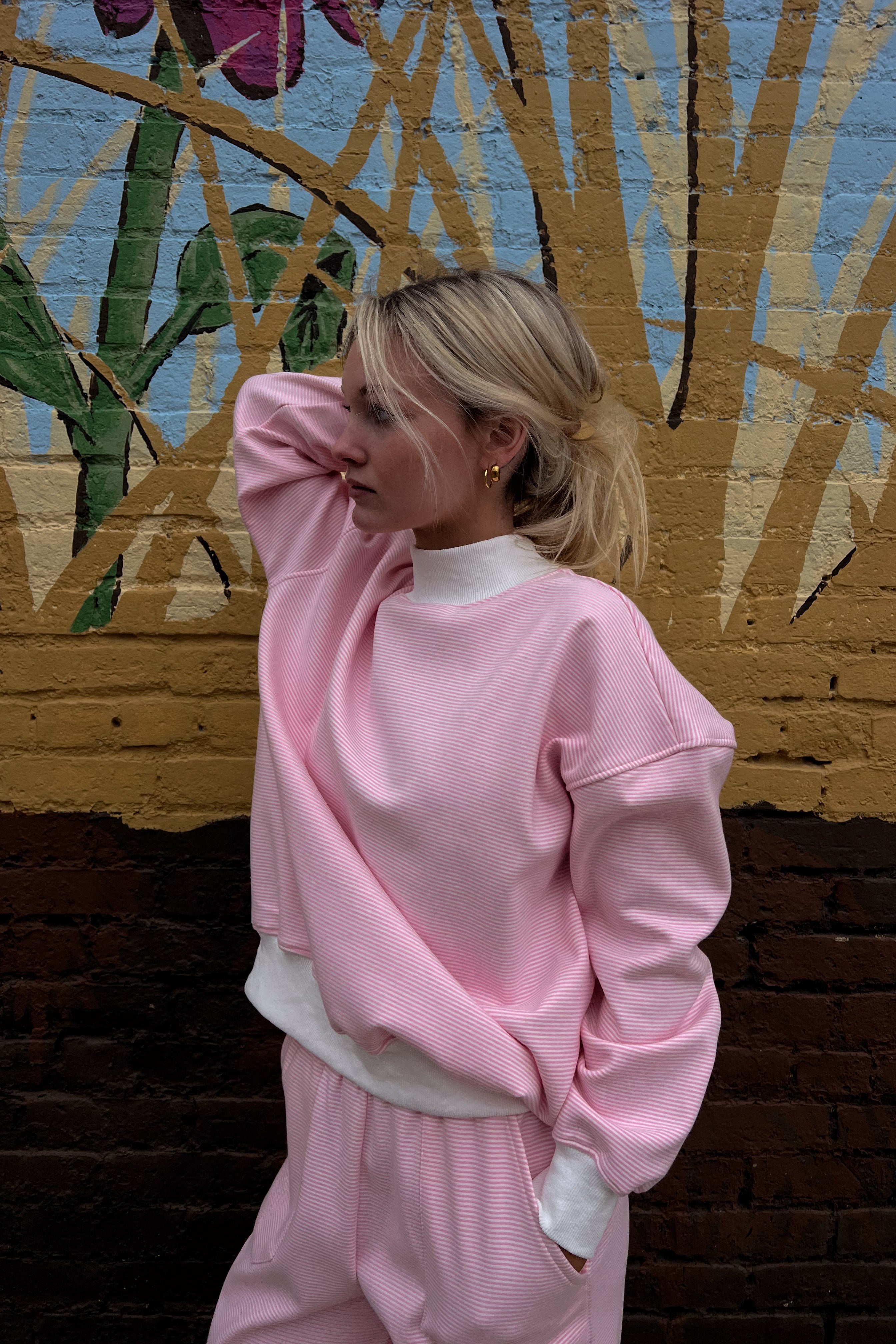 Evans Set Mock Neck Sweatshirt