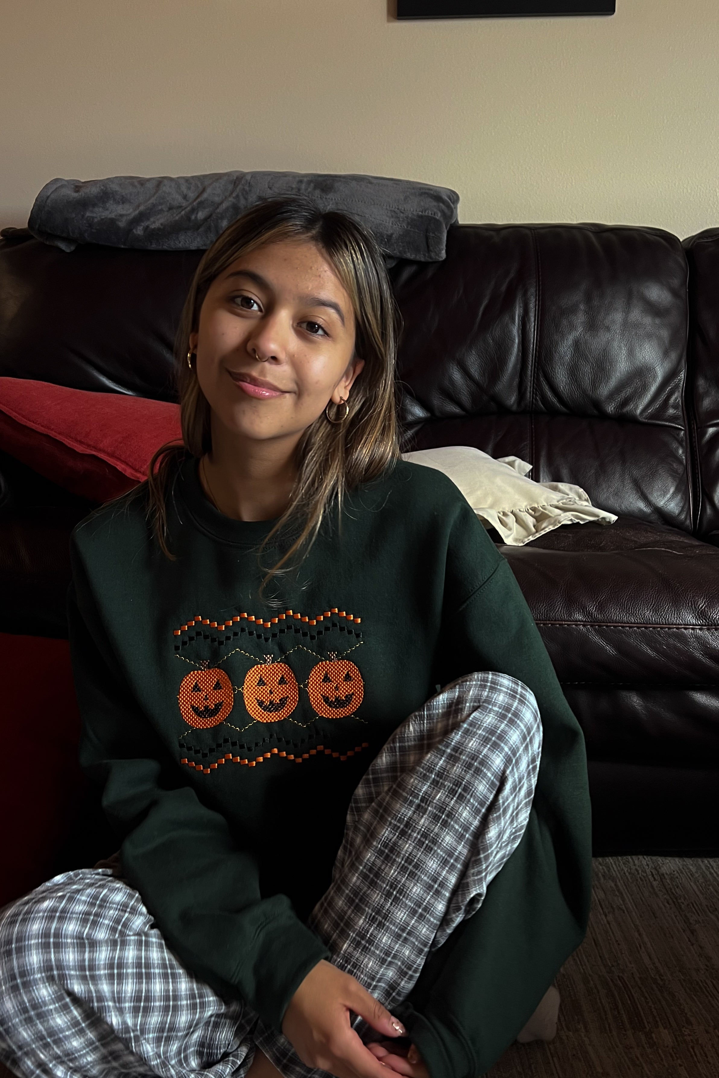Pumpkin Fair Isle Sweatshirt