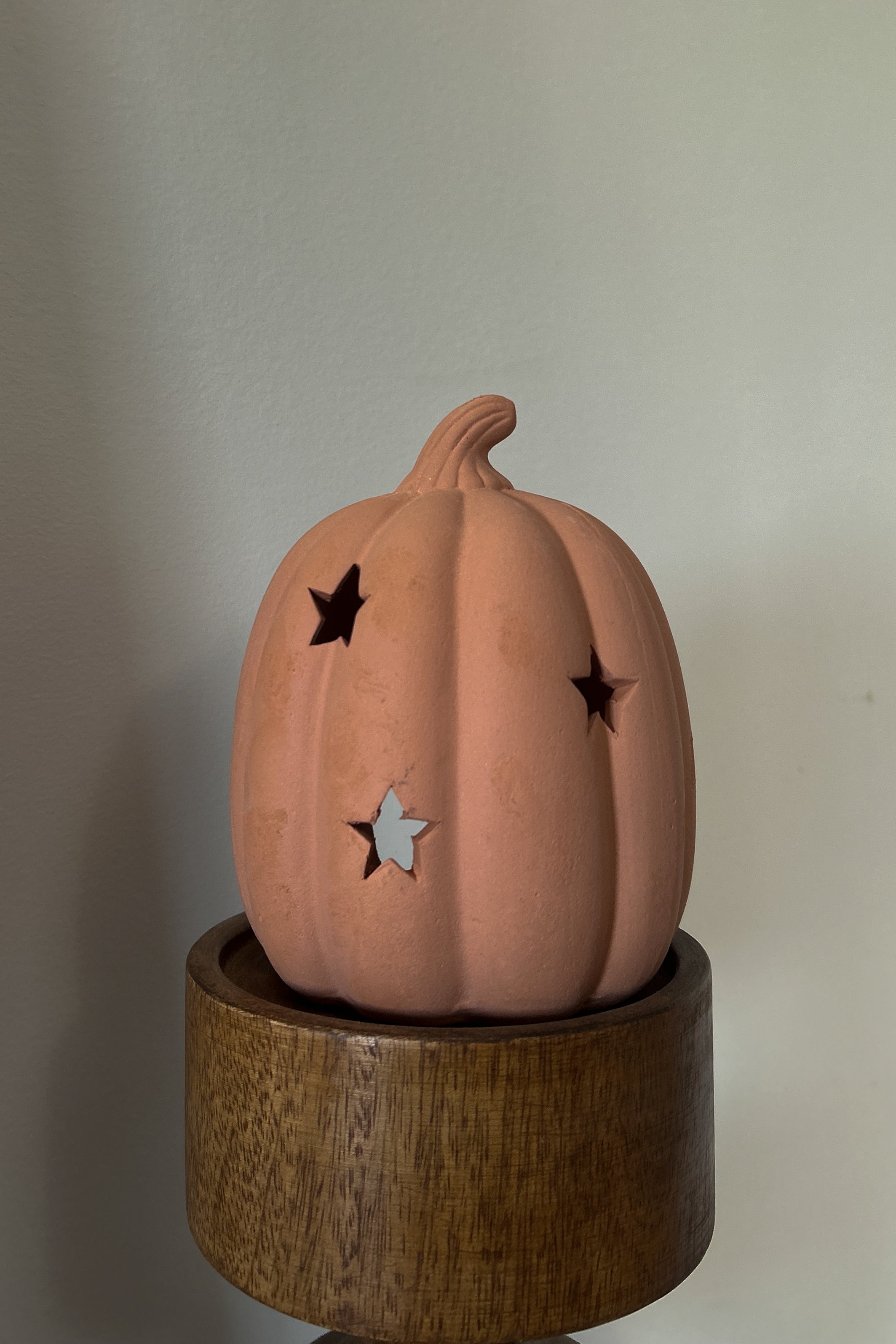 Terracotta Pumpkin With Stars