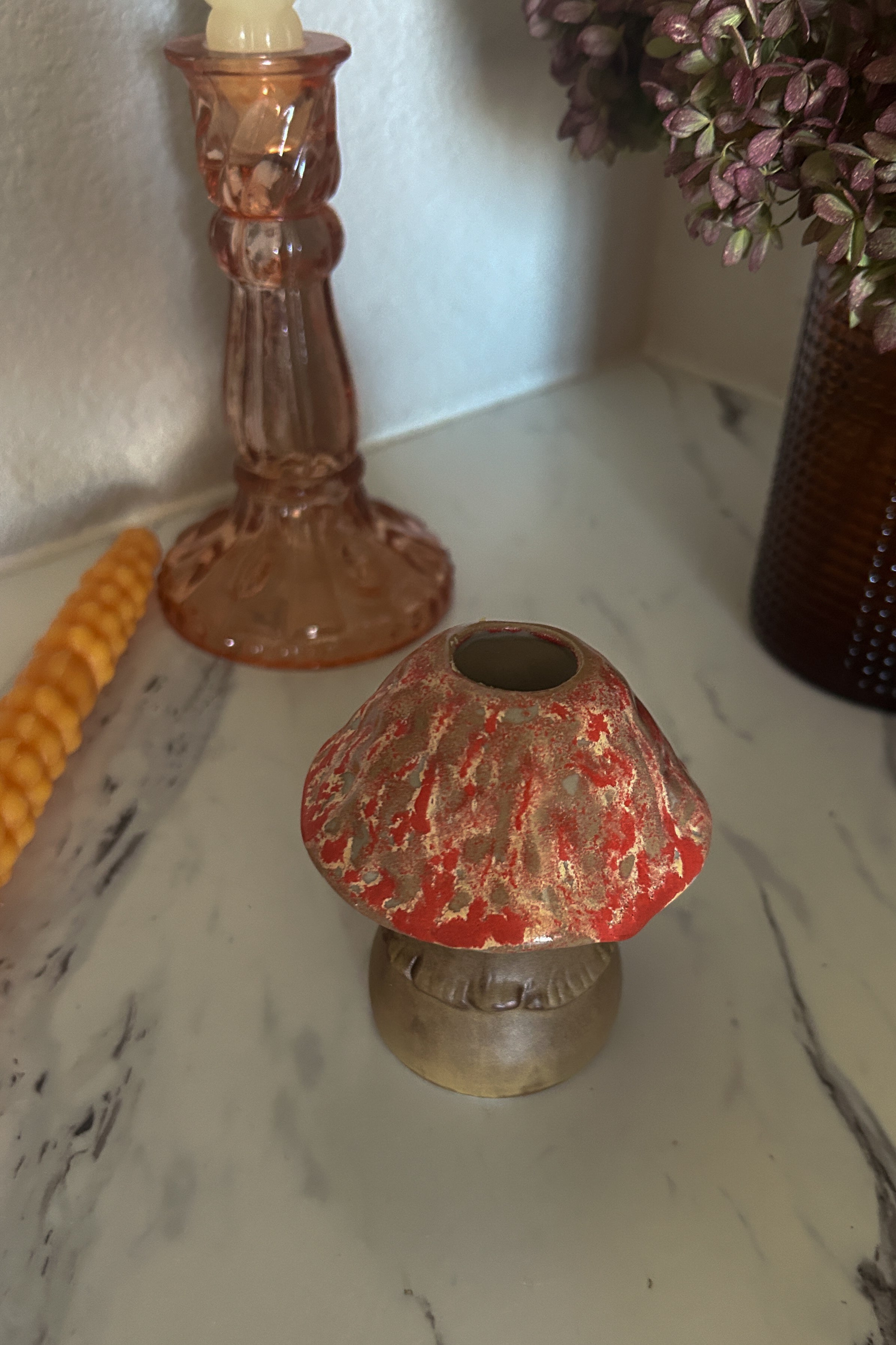 Mushroom Candle Holder