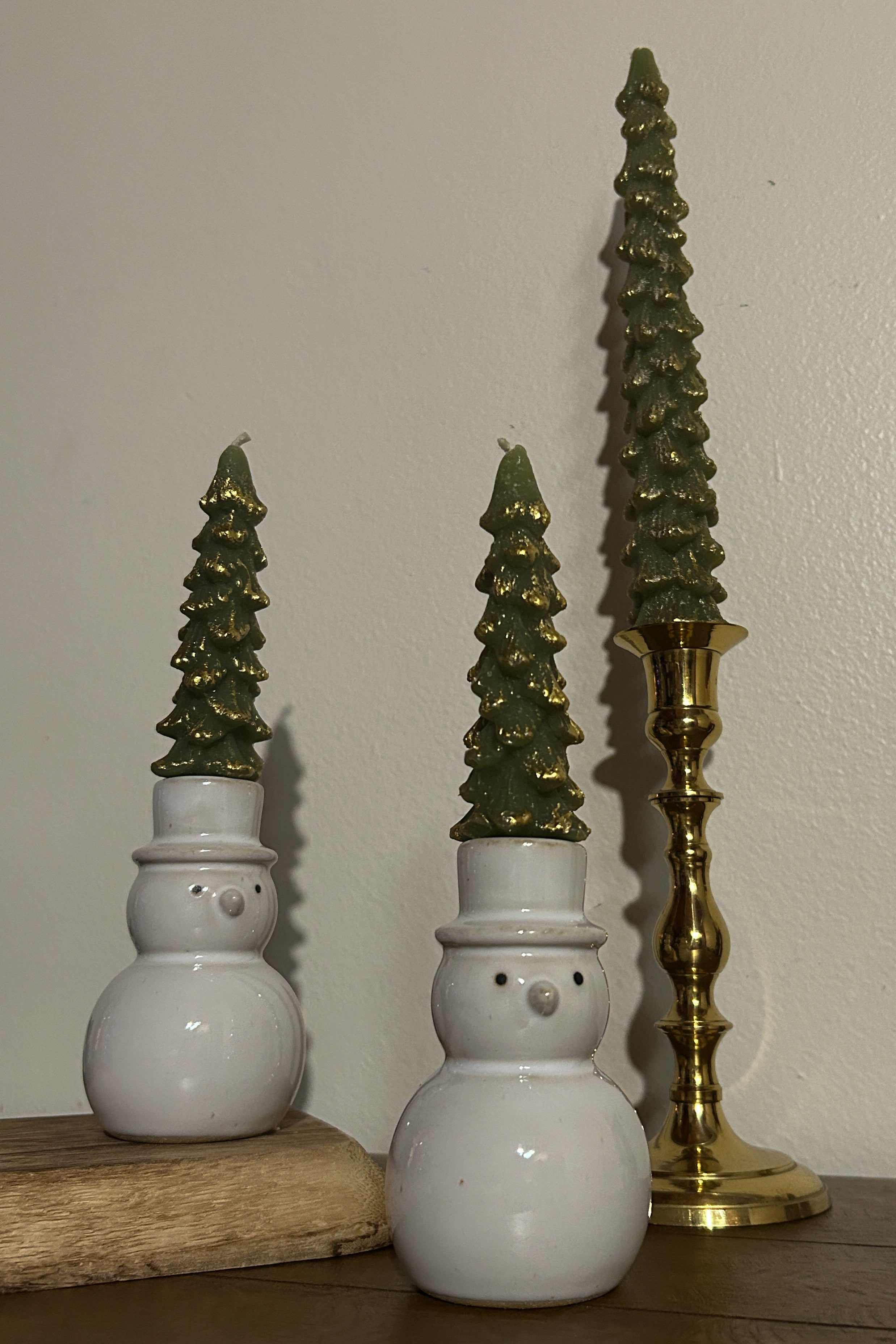 Snowman Taper Candle Holder