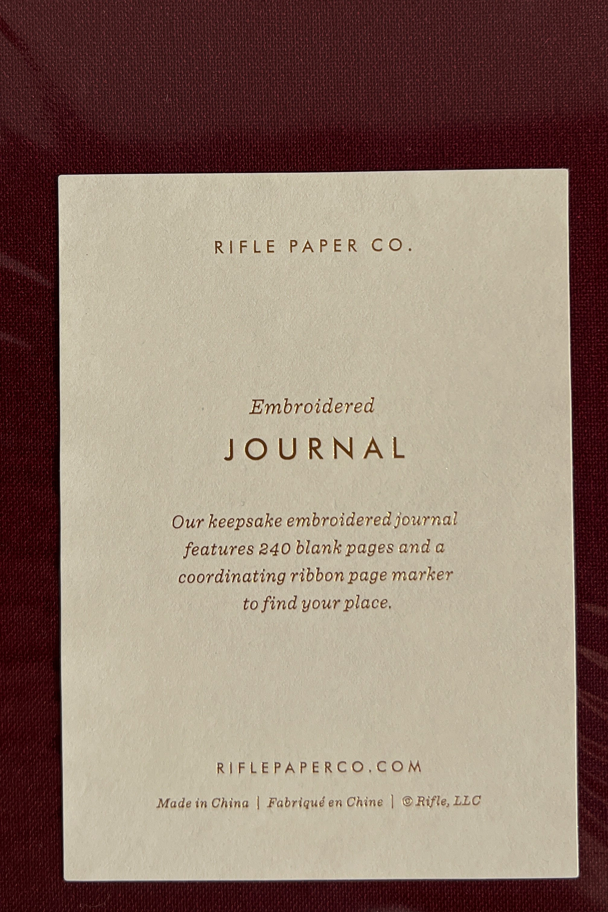 Gracie Mini Embroidered Journal