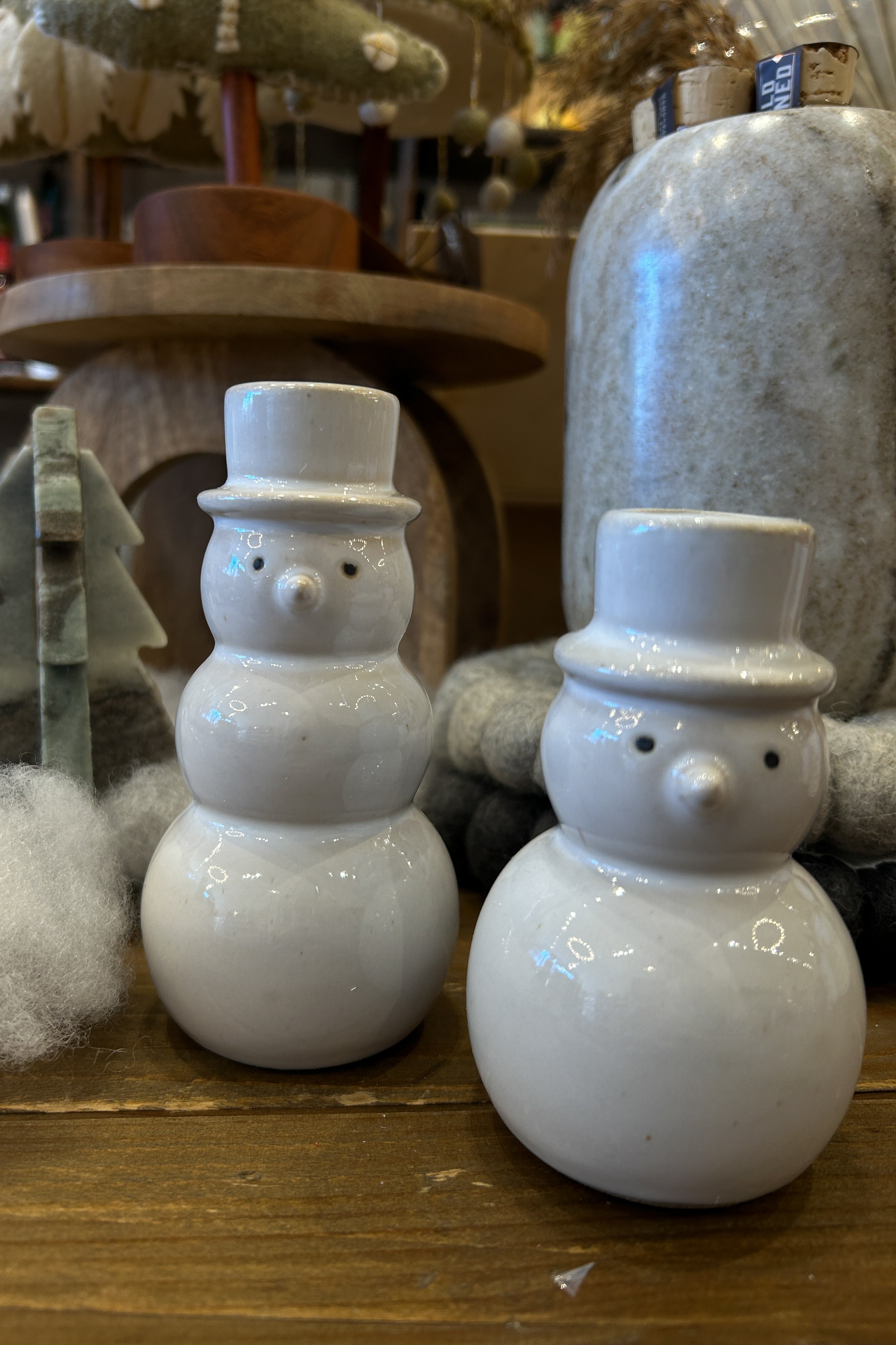 Snowman Taper Candle Holder